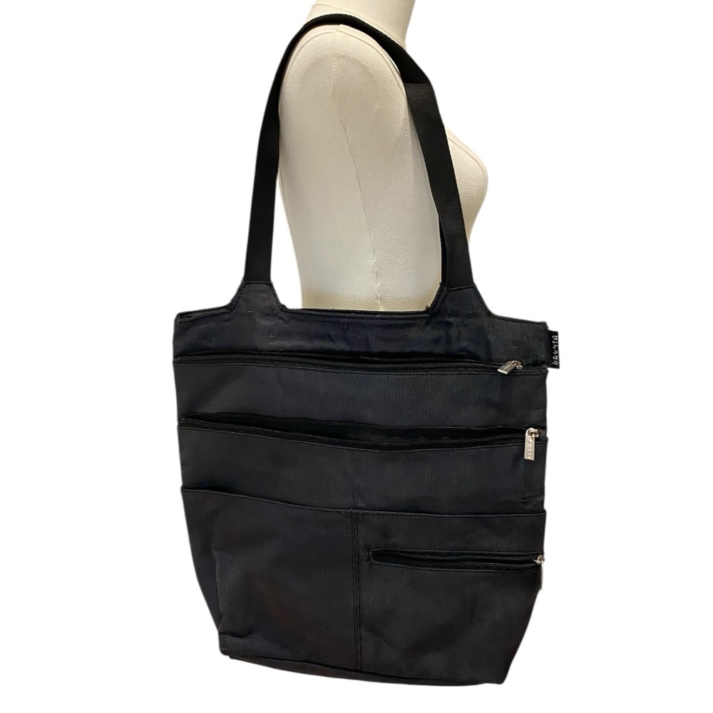 Milano Series Mia Tote Shoulder Bag and Matching Travel Document Holder Charcoal